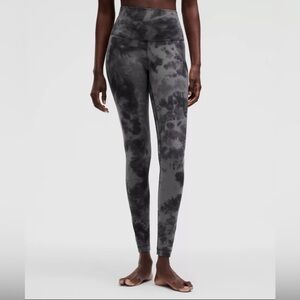 LULULEMON Align Super High Rise 28” Pants Leggings Diamond Dye PitchGray Size 10